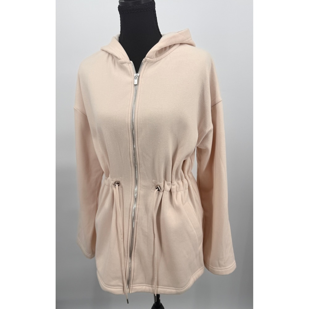 Yogalicious Cinch Jacket Women Medium Cream Excellent Cloud Plush Holmby Hills